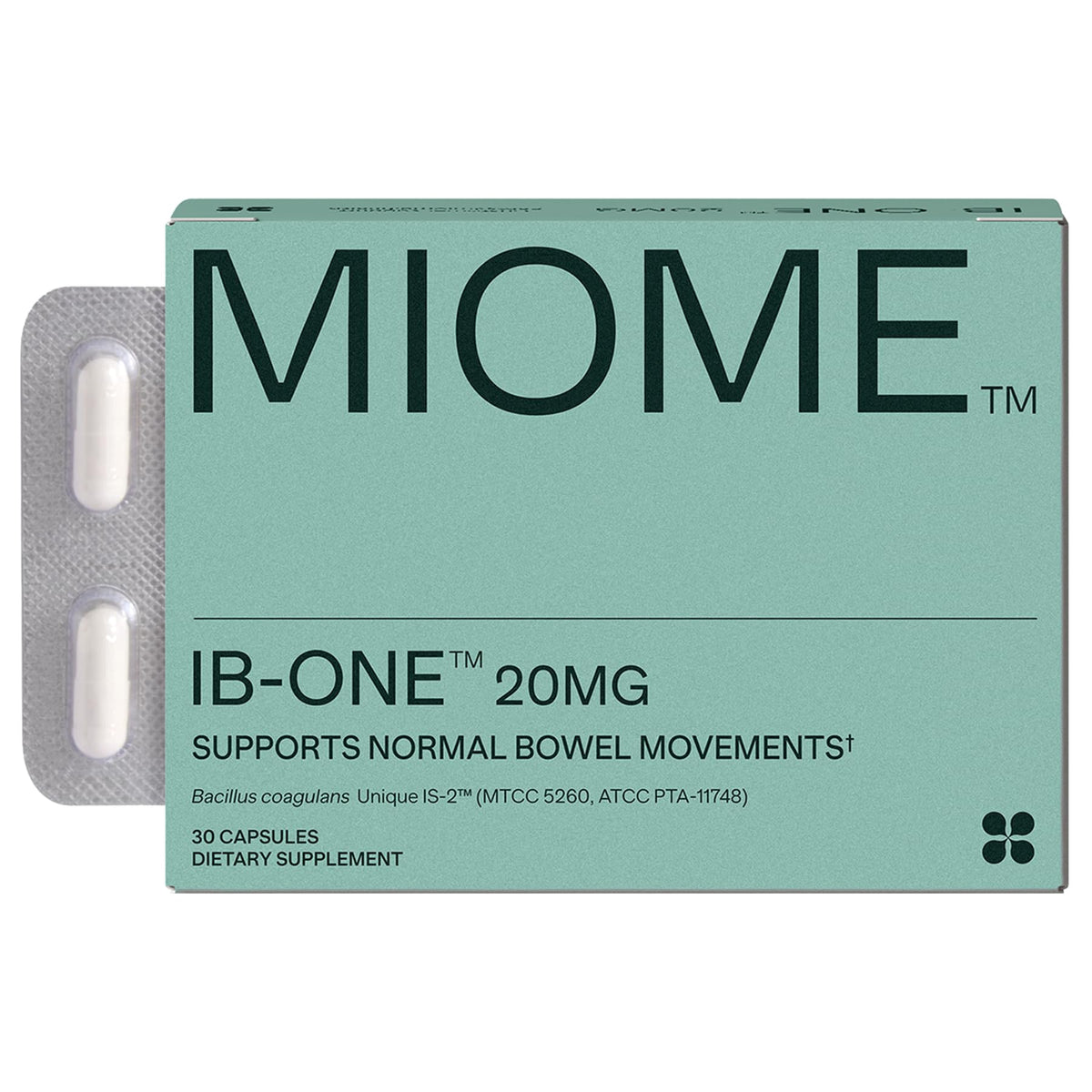 MIOME IB-ONE Probiotique: capsules faciles à prendre pour soutenir la régularité digestive au quotidien.