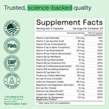 MIRA Prenatal Multivitamines – gros plan sur les capsules prénatales et leur forme.