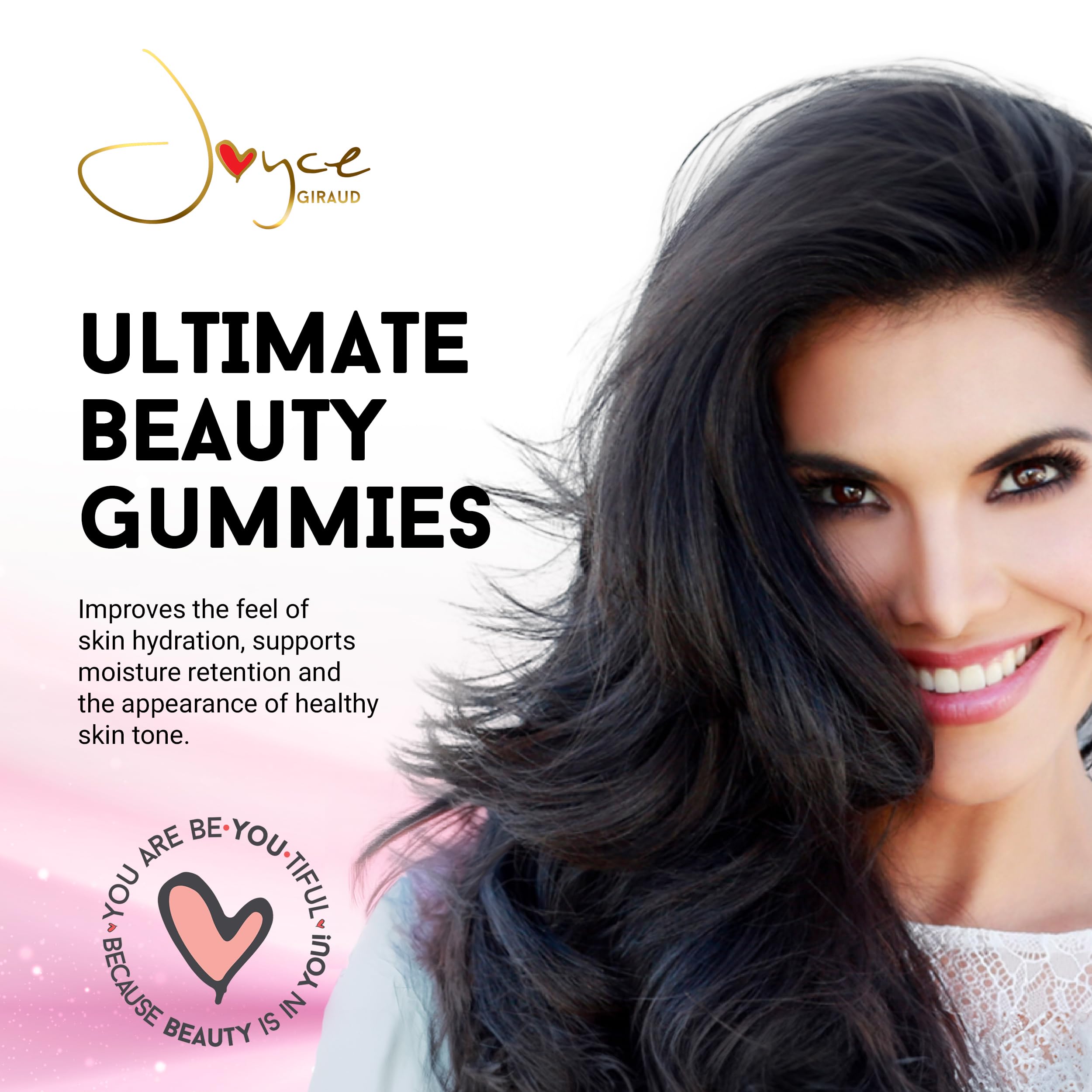 Miracle Elixir Collection Joyce Giraud Gummies – texture agréable, soutien potentiel à l'hydratation cutanée.