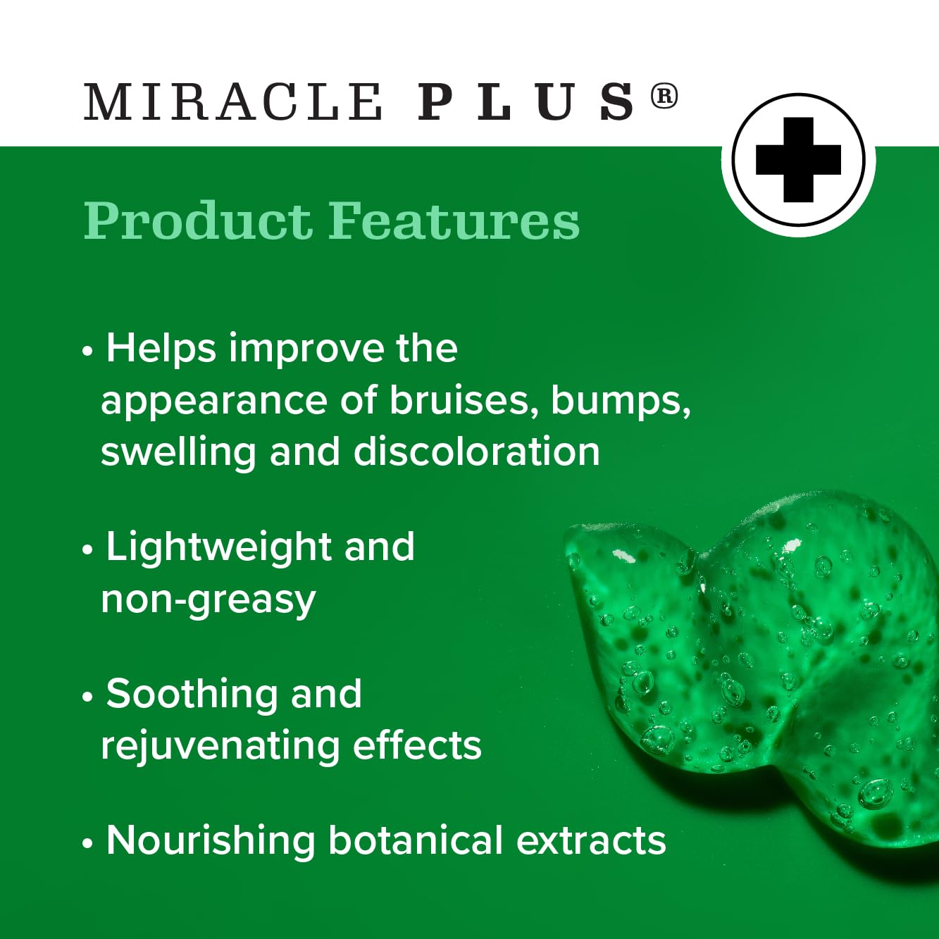 Miracle Plus Arnica Gel – texture légère qui pénètre rapidement.
