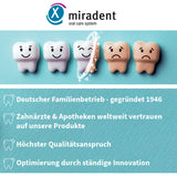 Emballage Miradent Mirasensitive hap+ pratique et refermable pour le voyage.