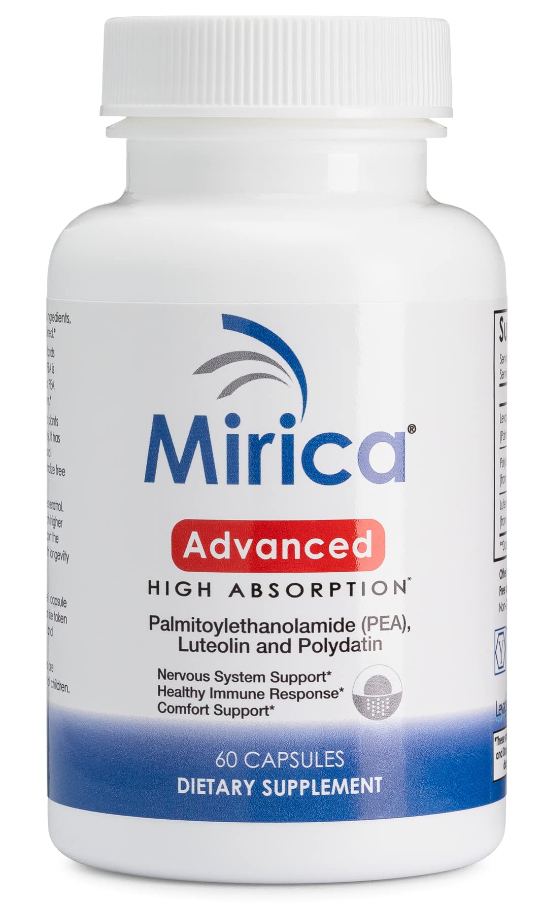 Mirica Advanced, bouteille de capsules, absorption potentiellement améliorée.