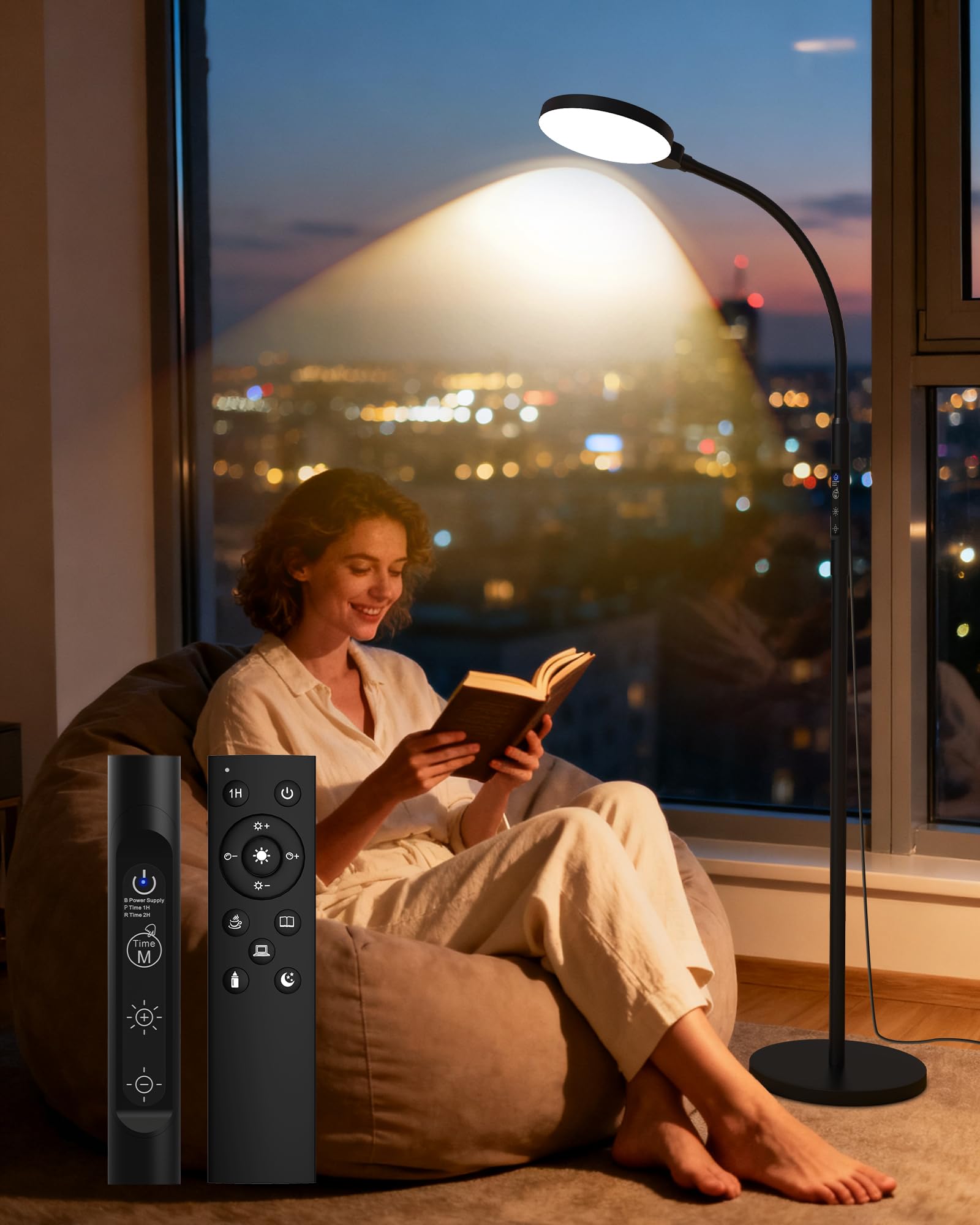 Lampe MirthSip émettant 11000 Lux sans UV pour éclairage intérieur.