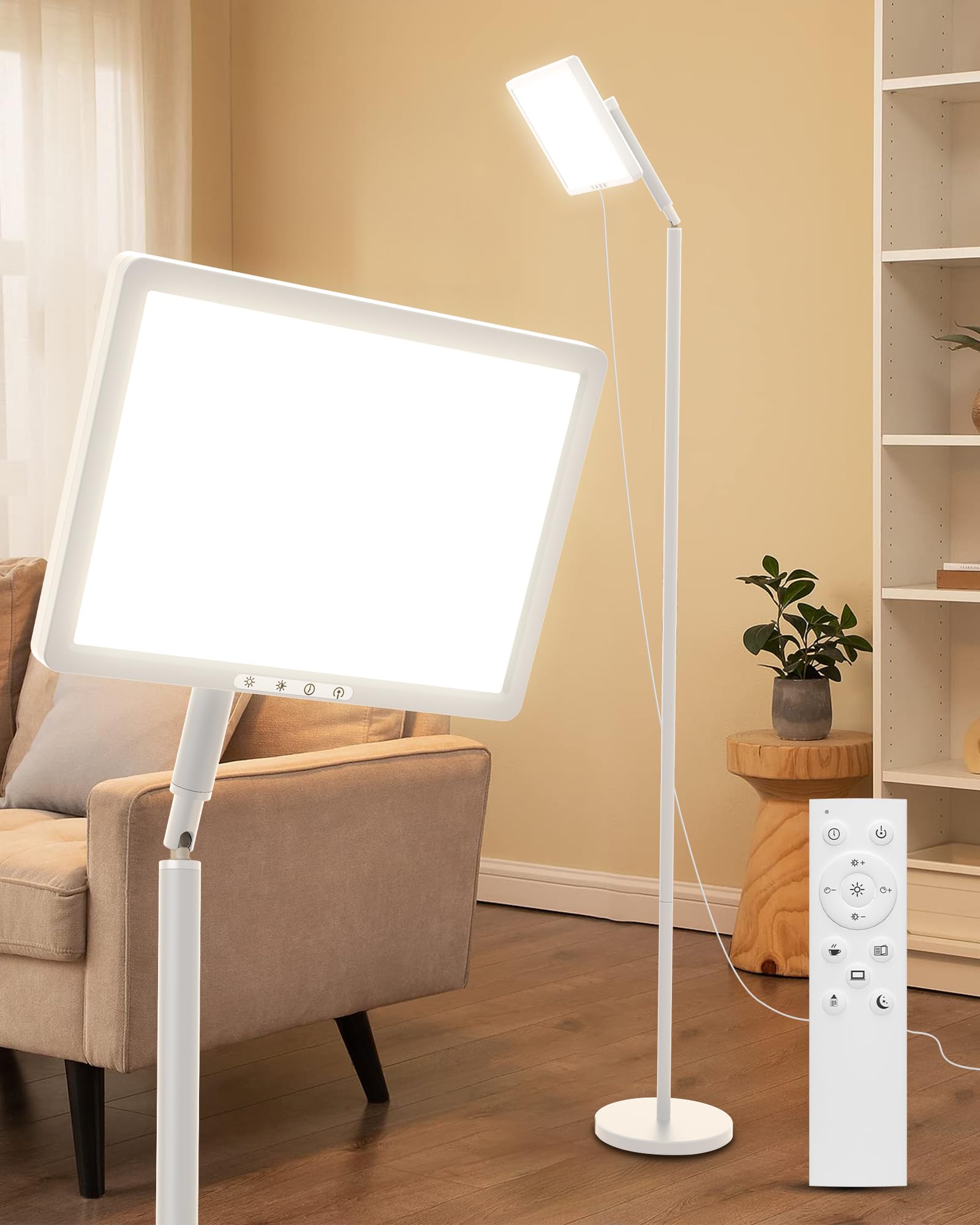 Lampe MirthSip Soleil 12000 Lux, lumière naturelle pour vos activités quotidiennes.
