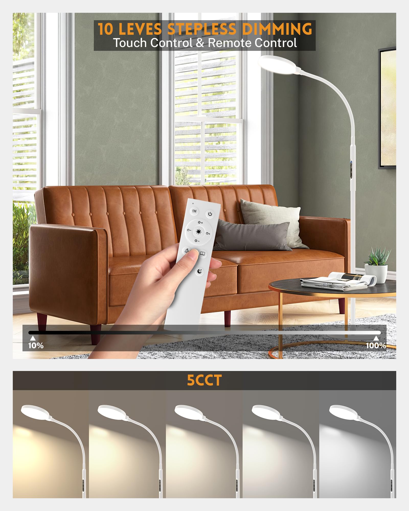 MirthSip Sunlight Lamp avec modes préprogrammés pour lecture et travail