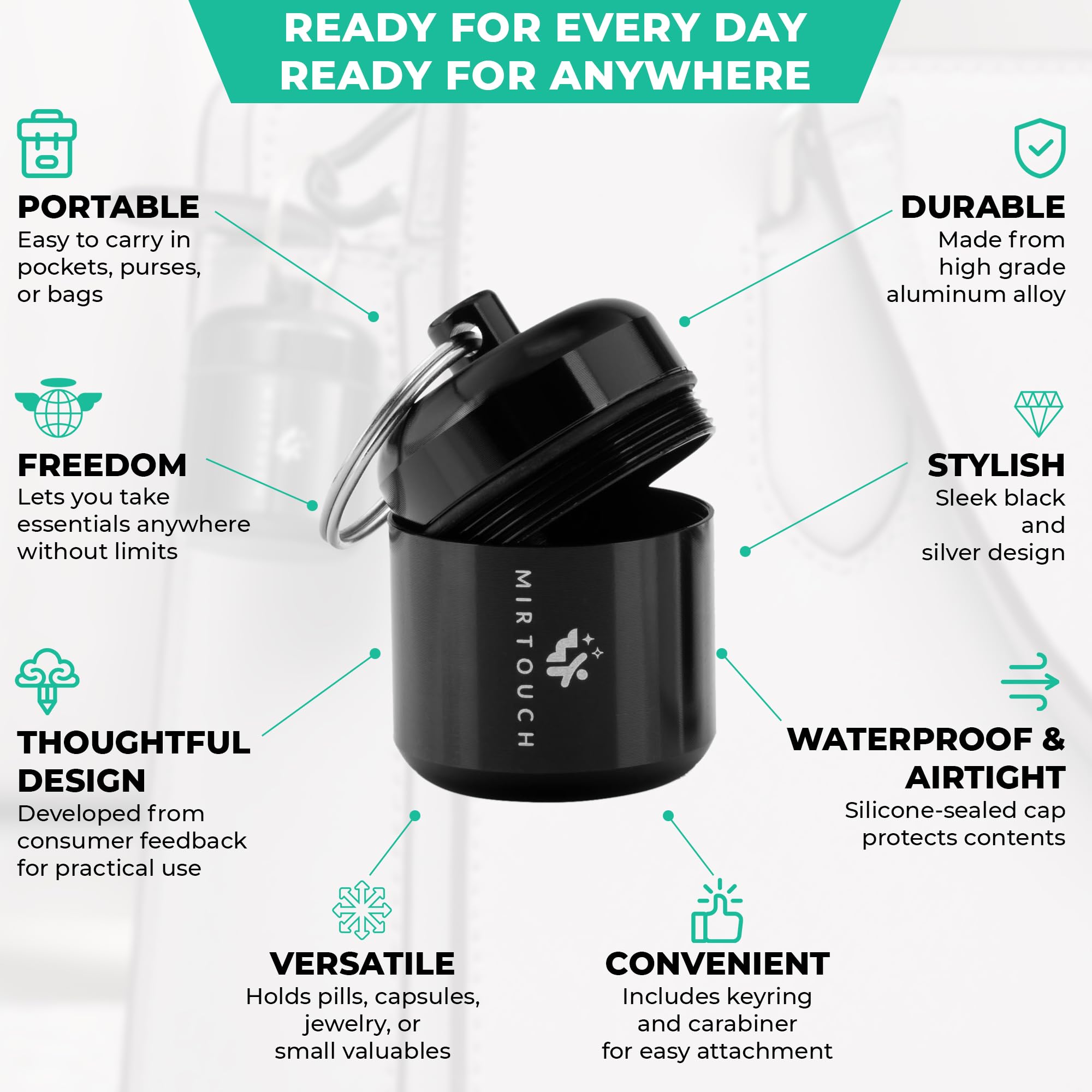 Capuchon étanche en silicone empêche l'eau et l'humidité.