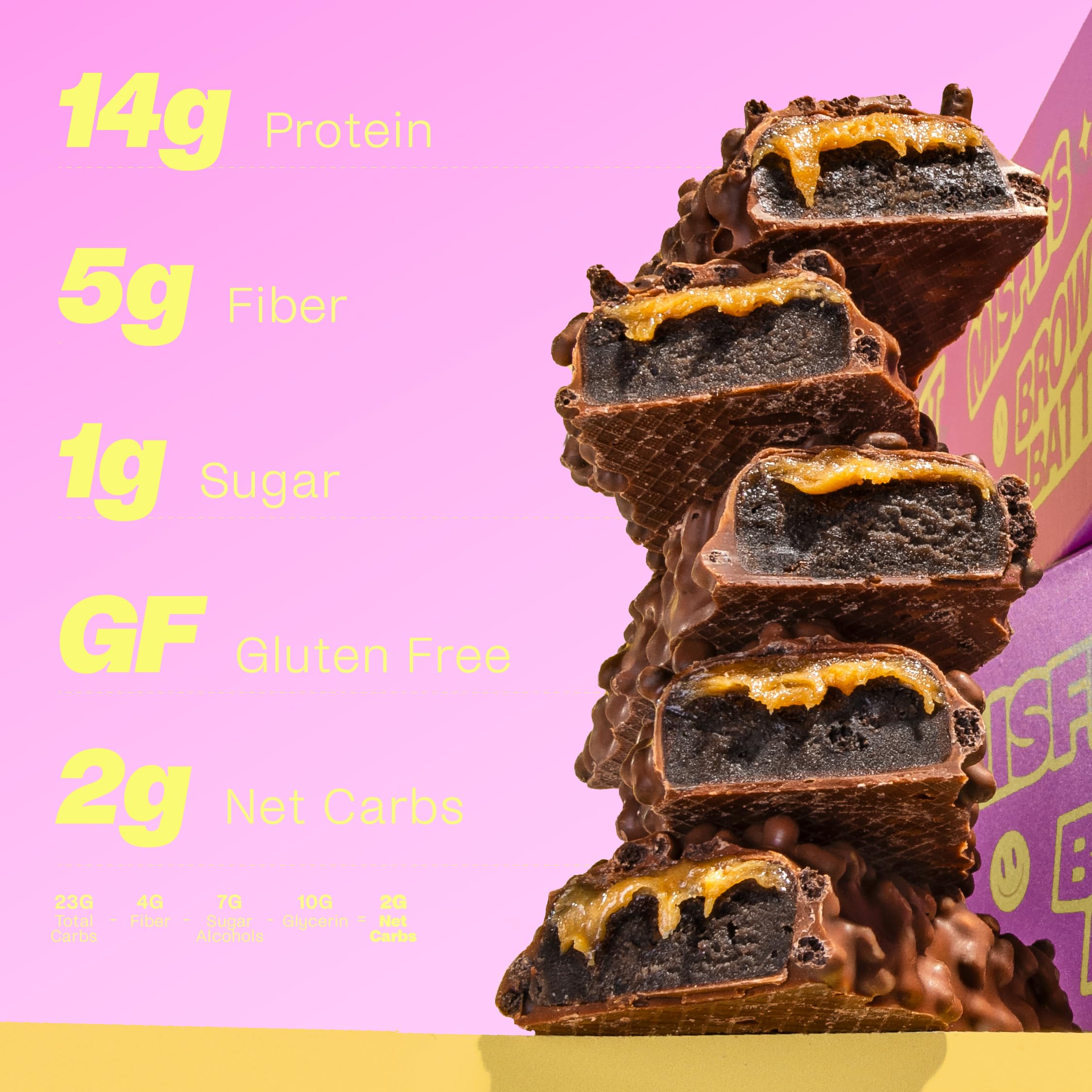 Misfits barres protéinées véganes : cacao crispies pour texture croquante.