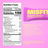 Misfits barres protéinées véganes : couche caramel et enrobage chocolat lisse.