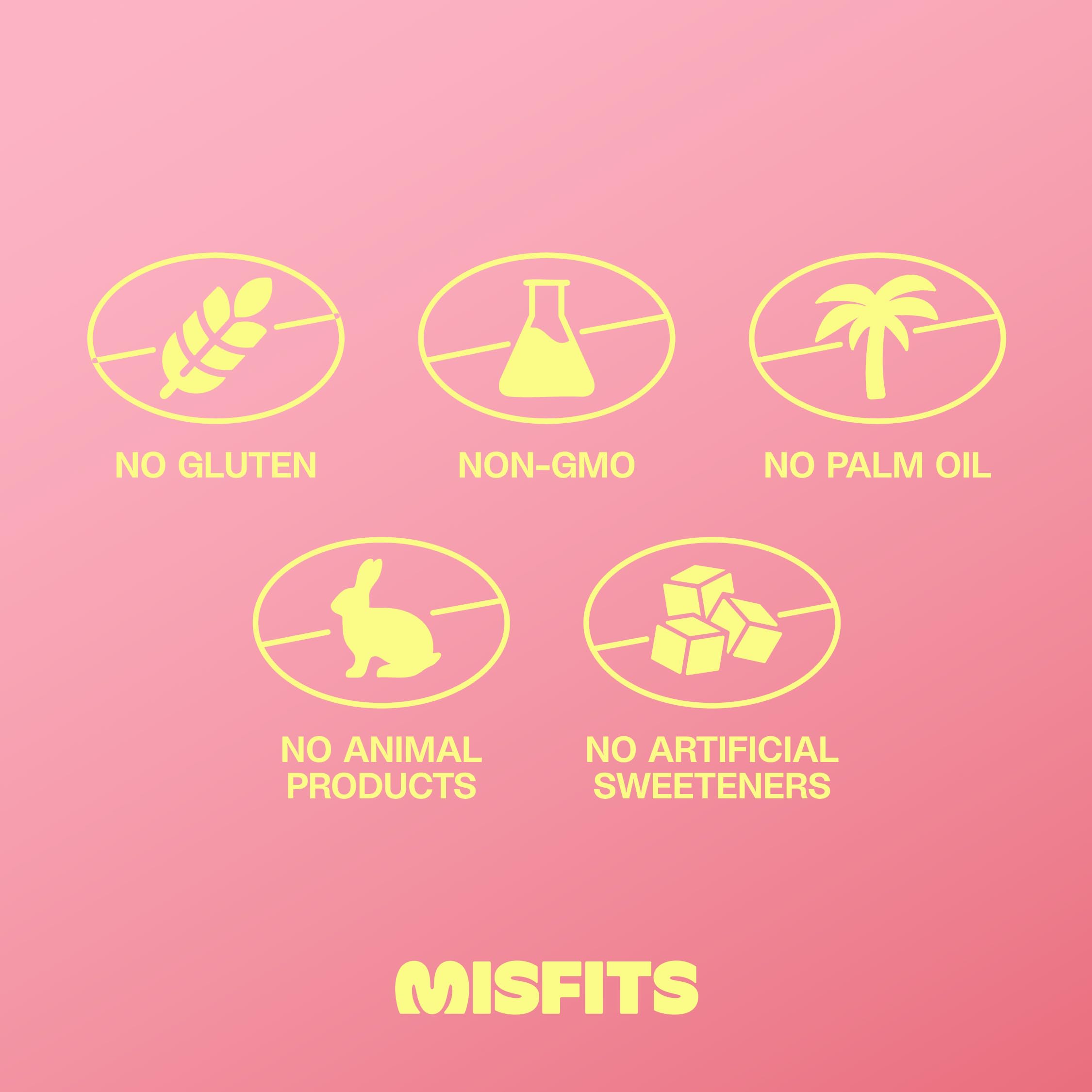 Morceaux croustillants dans la barre Misfits Speculoos.
