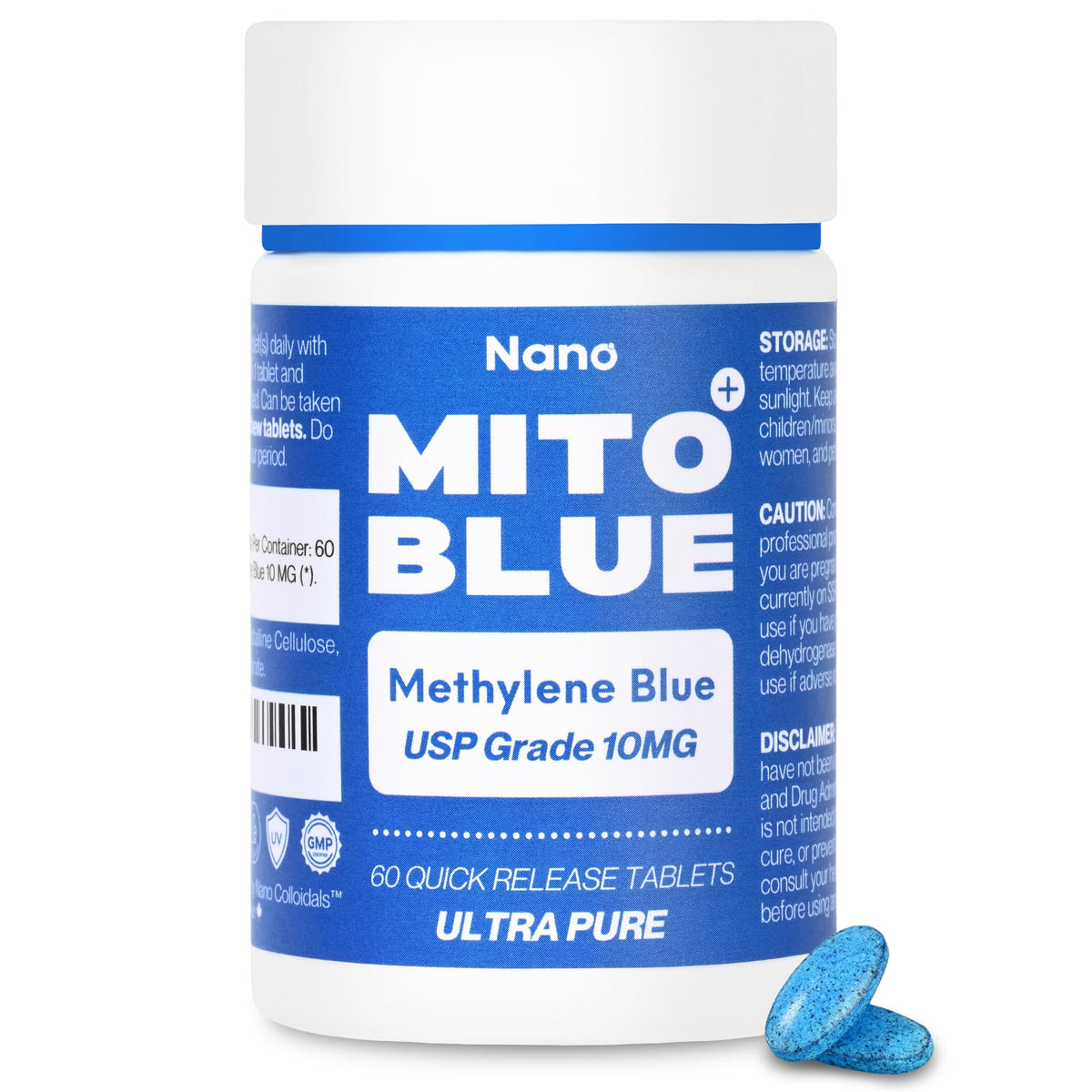 MIT0BLUE comprimés Methylene Blue 10 mg: dose précise et pratique.