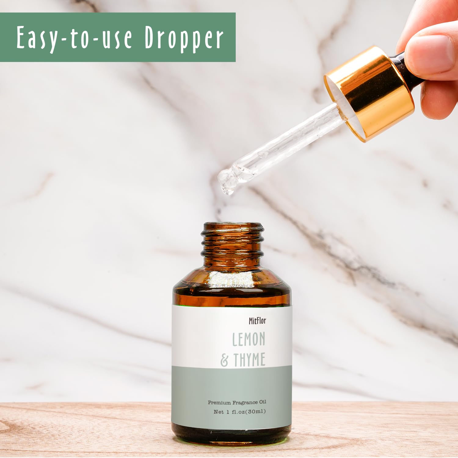 MitFlor bougie citron-thym, idéale pour des moments relaxants à la maison