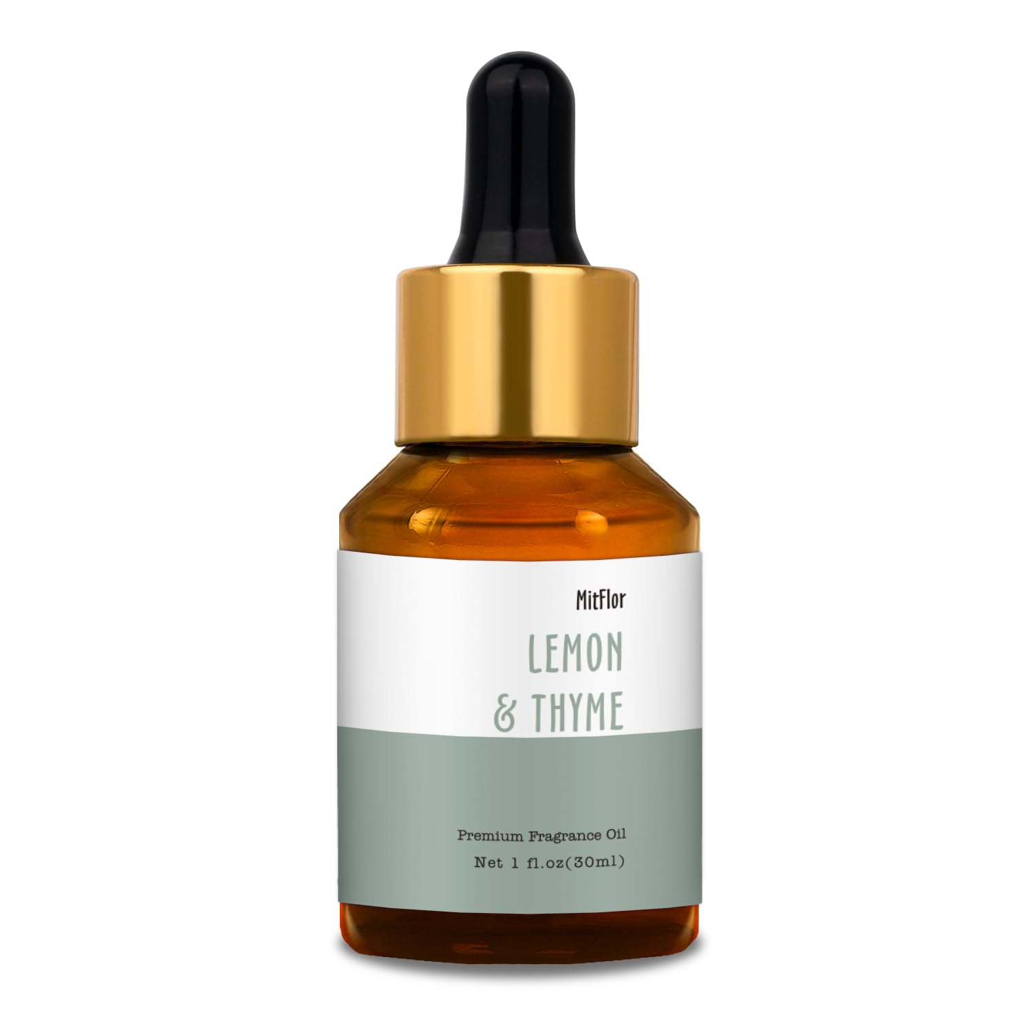 MitFlor huile parfum citron-thym en flacon 30ml prêt à l'emploi pour l'aromathérapie maison