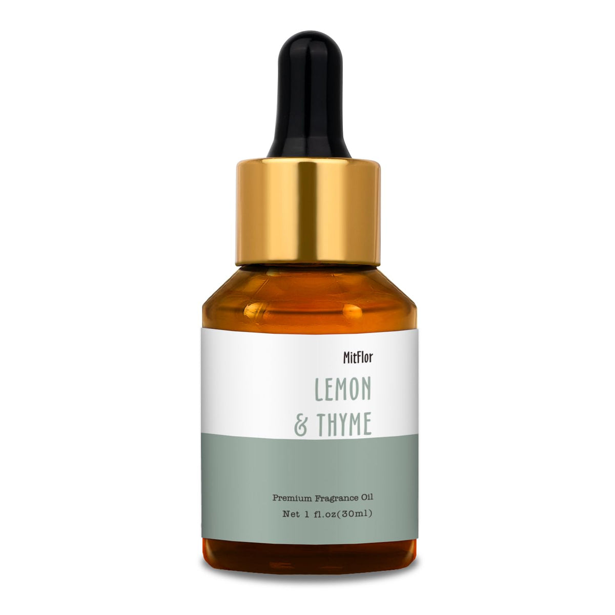 MitFlor huile parfum citron-thym en flacon 30ml prêt à l'emploi pour l'aromathérapie maison