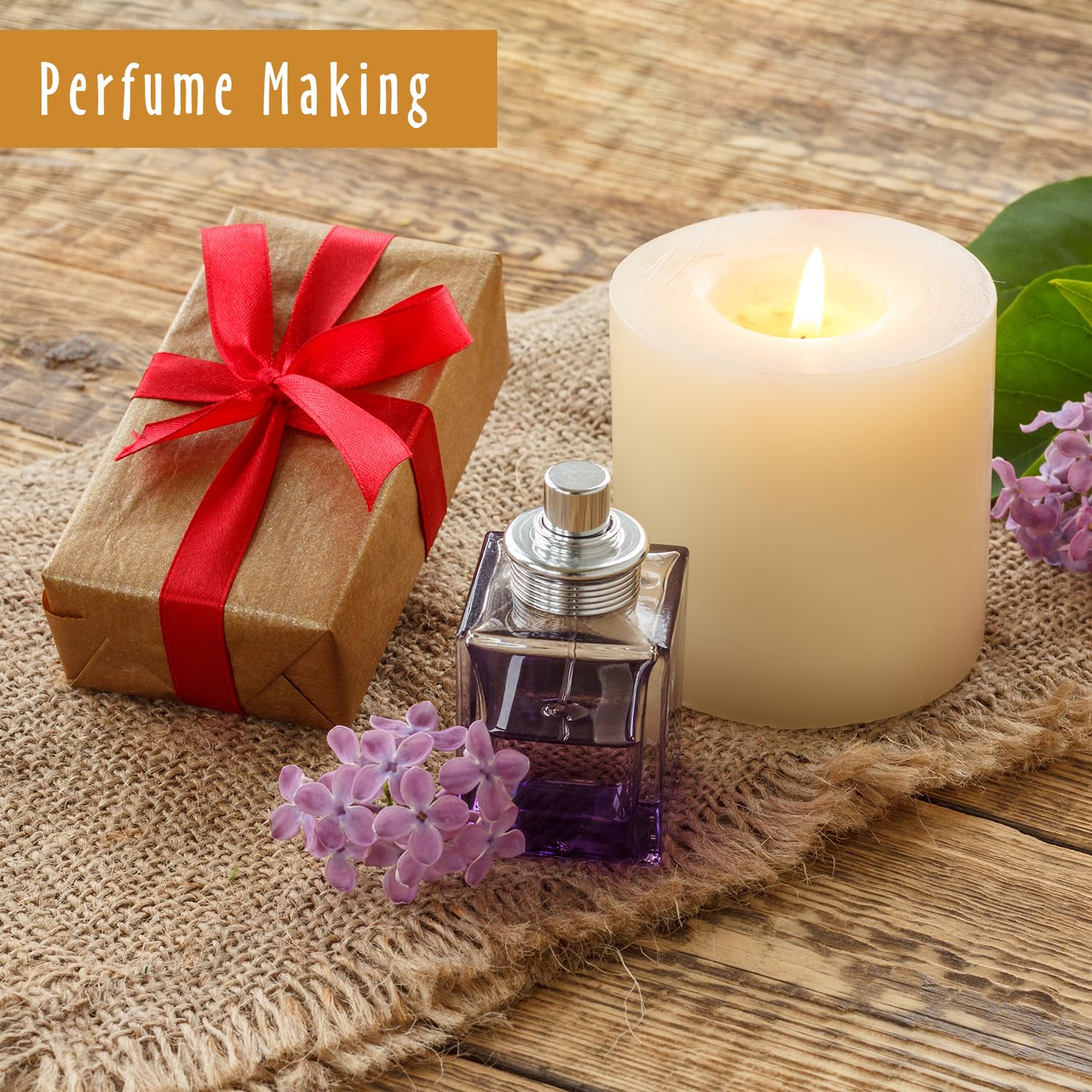 Emballage décoratif MitFlor Citrus Amber mettant en valeur l’huile parfumée.