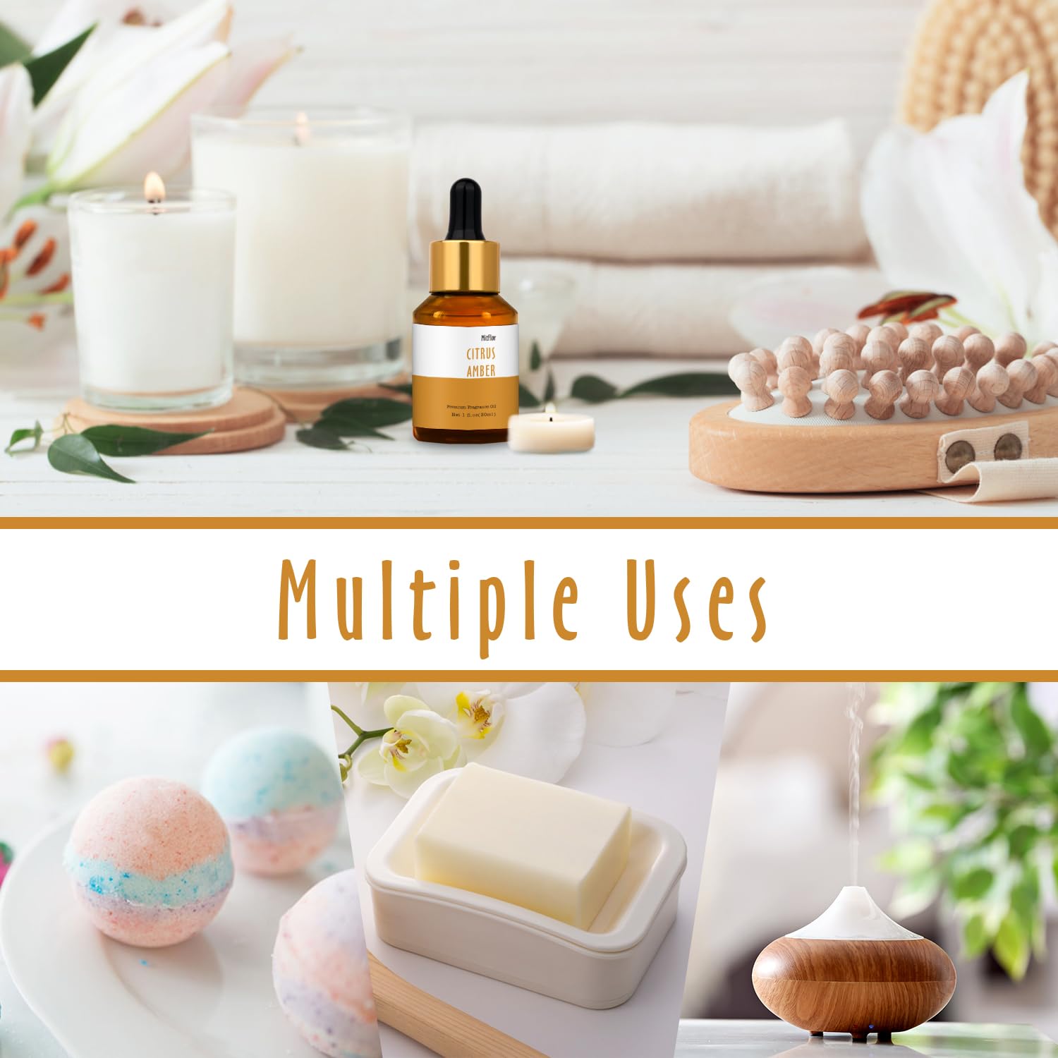 Diffuseur MitFlor Citrus Amber crée une ambiance chaleureuse dans le salon.