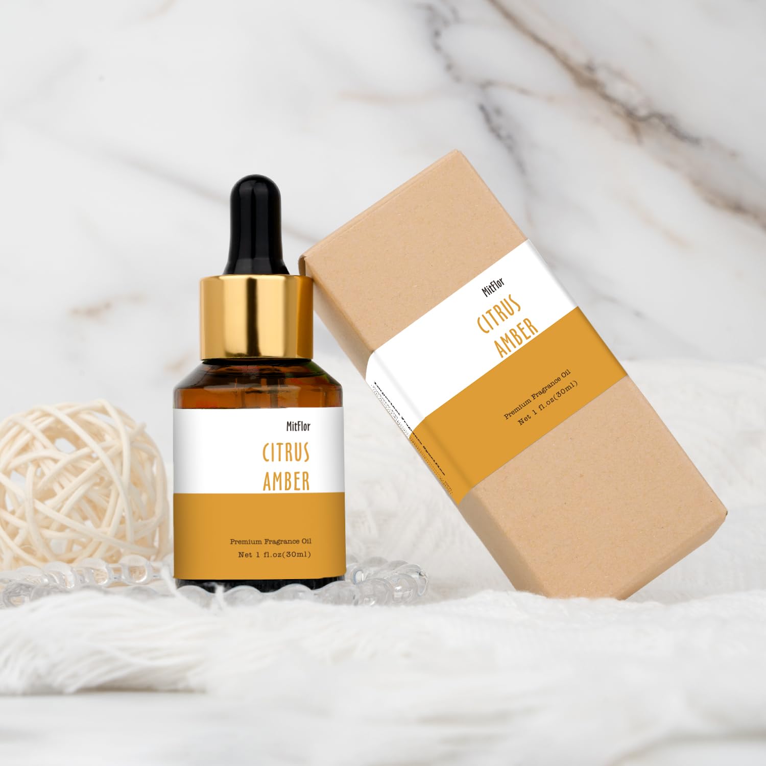 Écrin MitFlor Citrus Amber pratique pour offrir une expérience parfumée.