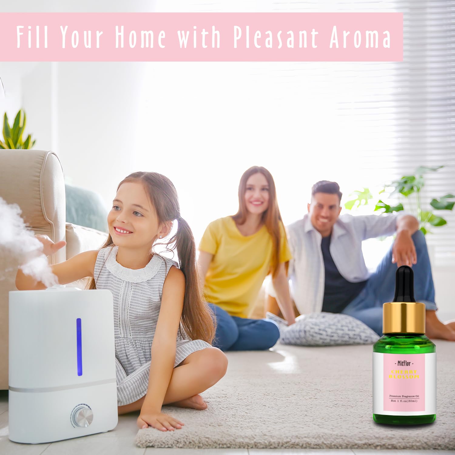 Flacon UV protégé MitFlor – préserve l’arôme fleur de cerisier.