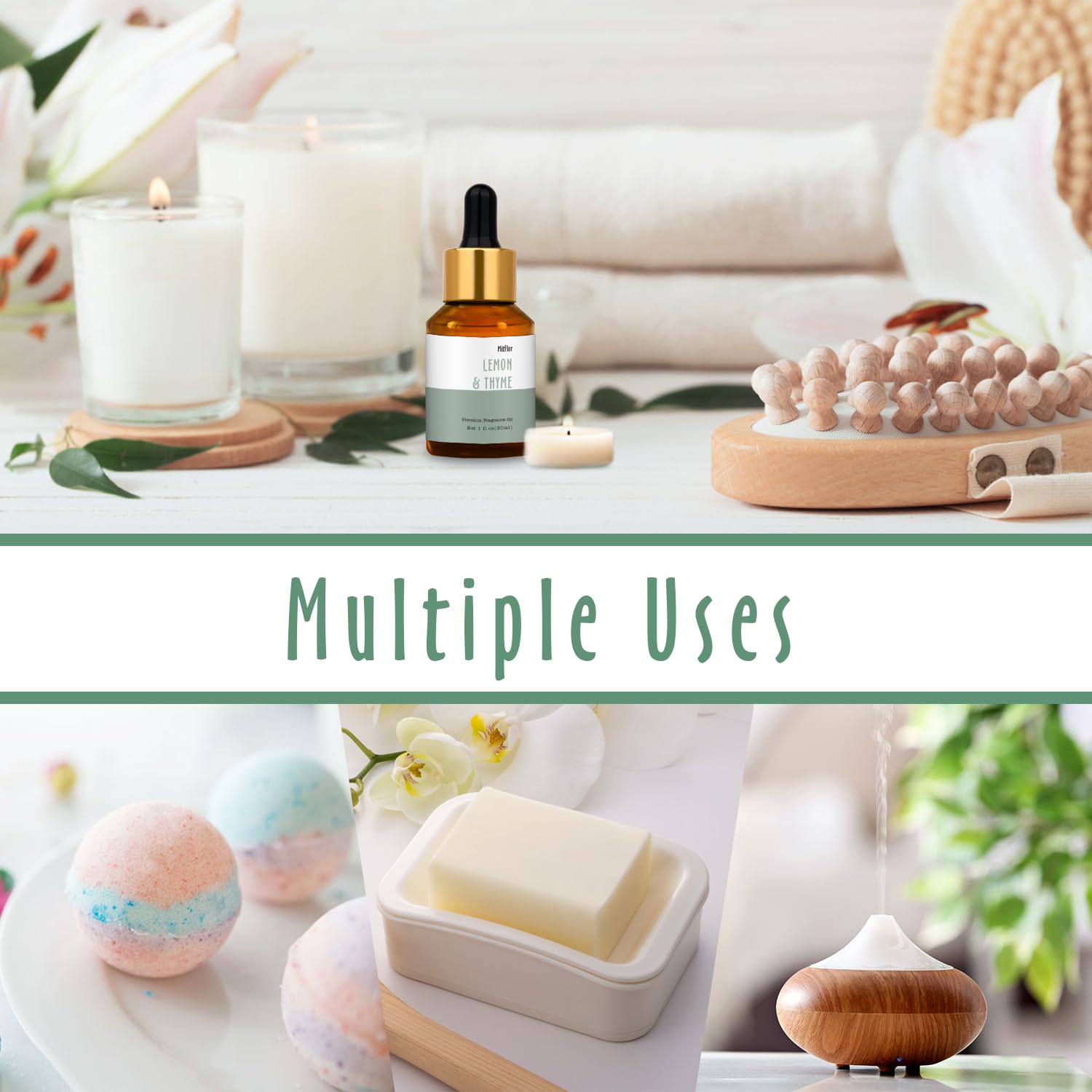MitFlor savon et lotion citron-thym pour soins parfumés et délicats