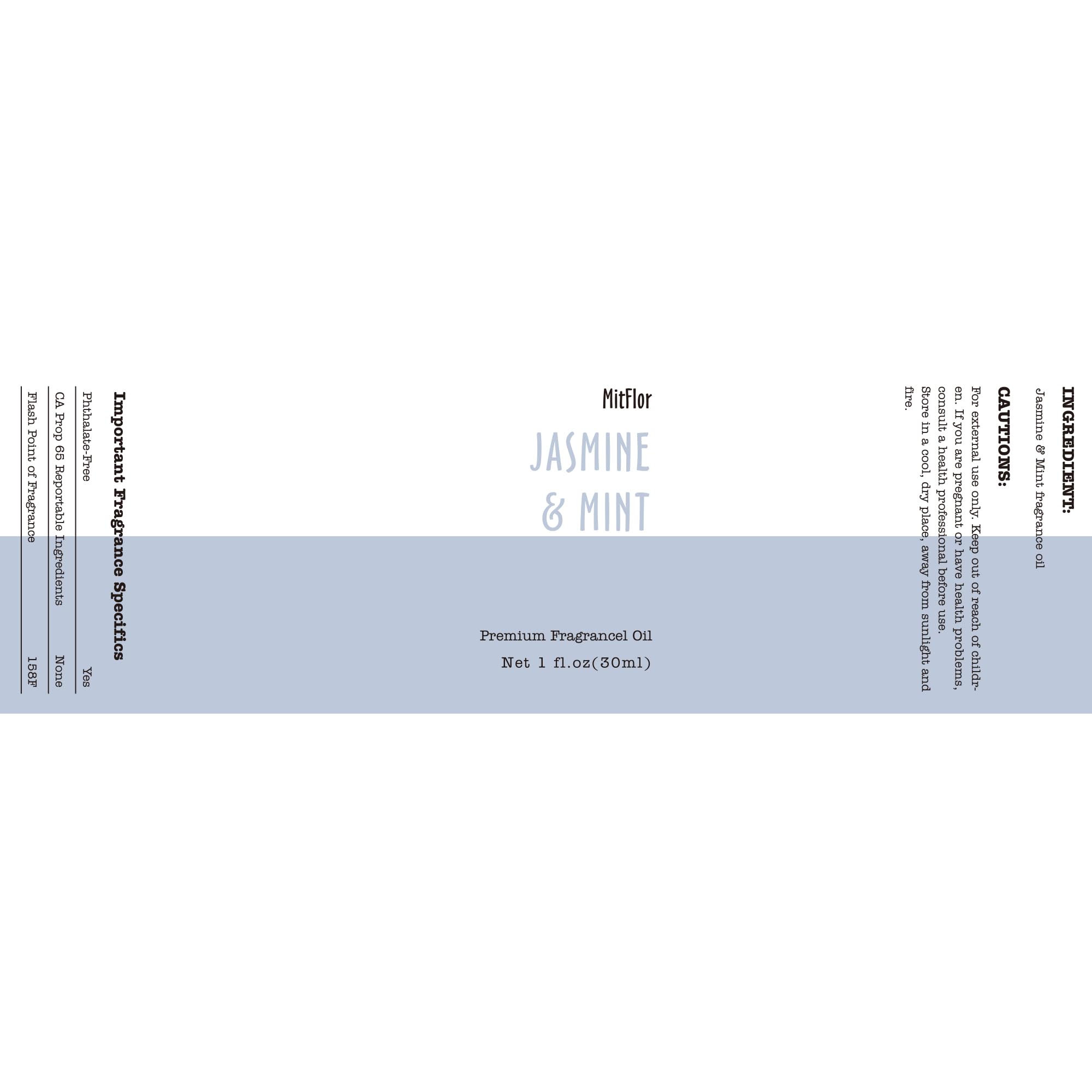 Produit cosmétique MitFlor jasmine menthe pour soins