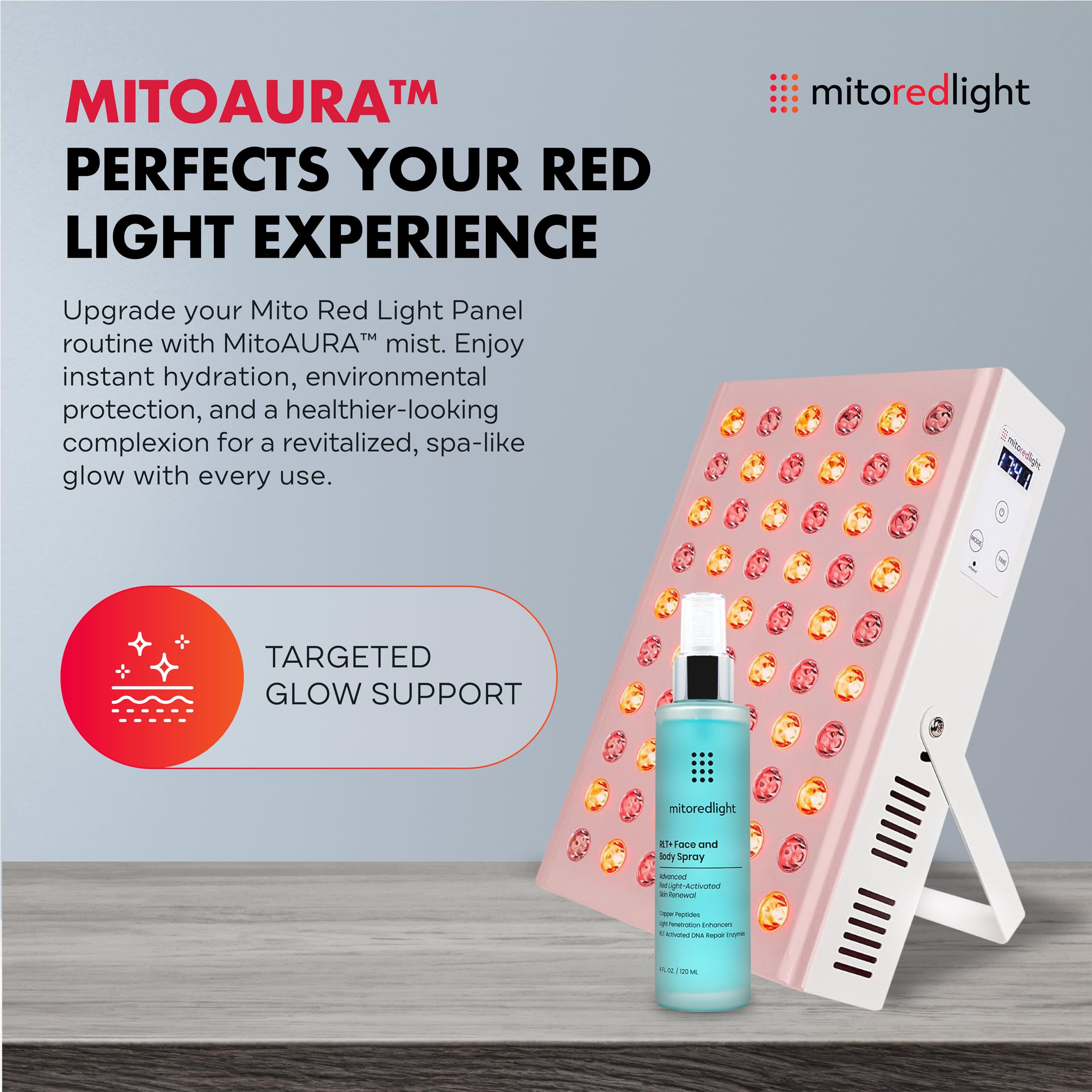 MitoMIN 2.0 mode rouge seulement pour stimulation ciblée de la peau