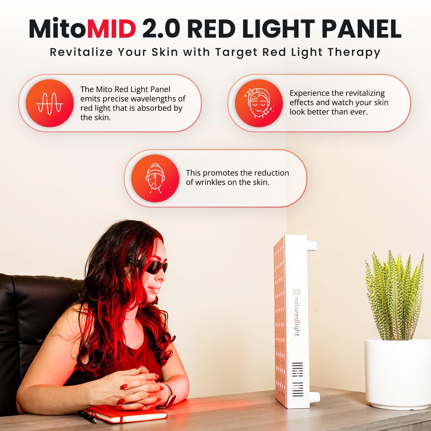 MitoMID 2.0 cou: lumière rouge apaisante et tonifiante