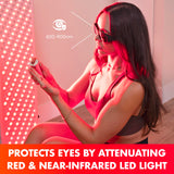 Lunettes Mito Red PRO lentilles-strategiquement-ciblees : ciblage précis des zones autour des yeux.