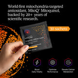 MitoQ Longevity emballage orange — emballage clair et attrayant.