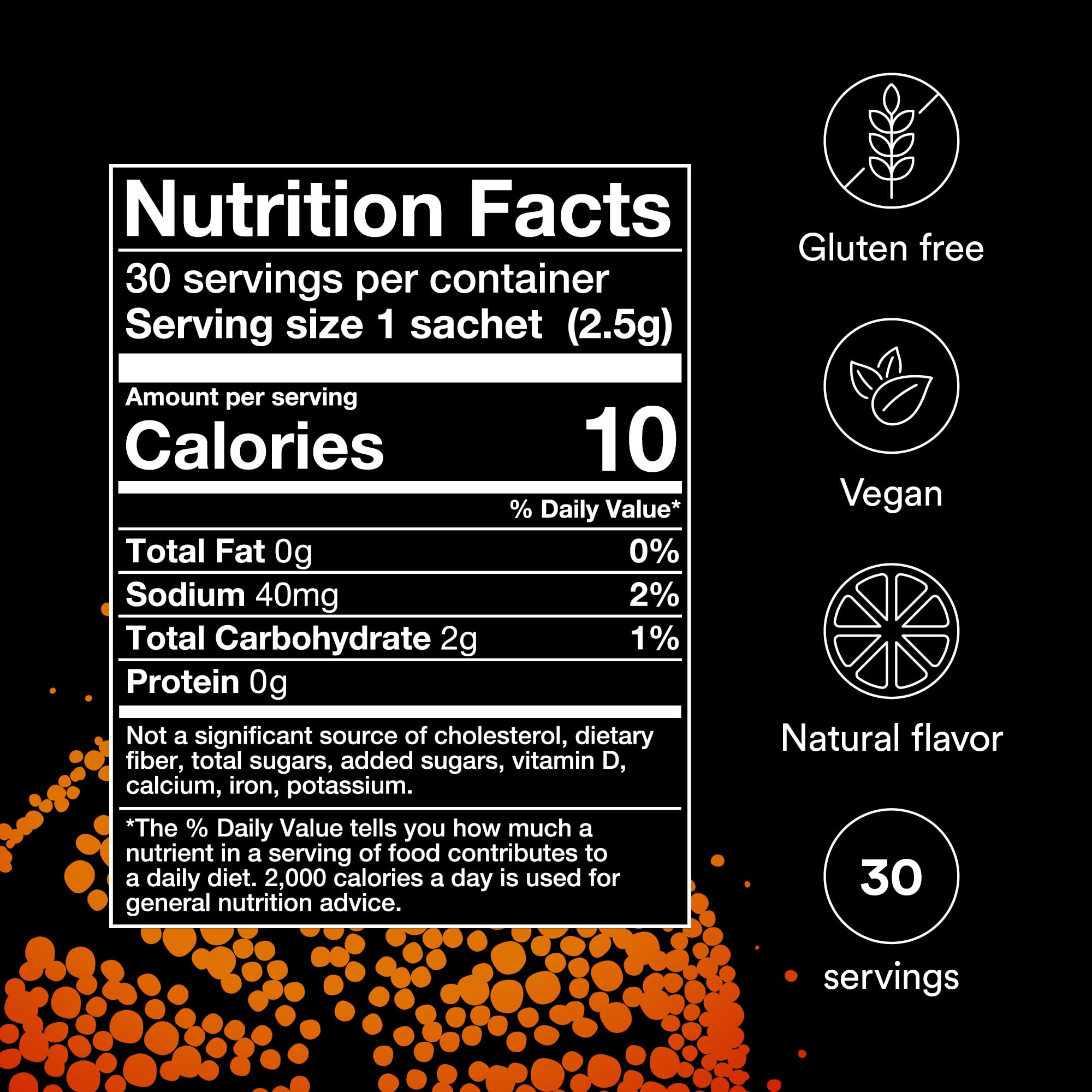 MitoQ Longevity sachet poudre orange — facile à utiliser dans eau pétillante.