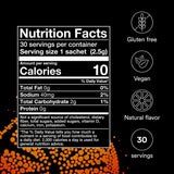 MitoQ Longevity sachet poudre orange — facile à utiliser dans eau pétillante.