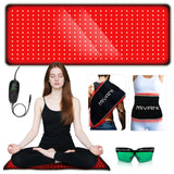 MIVANI tapis lumière rouge dos, pour un éventuel soulagement musculaire.