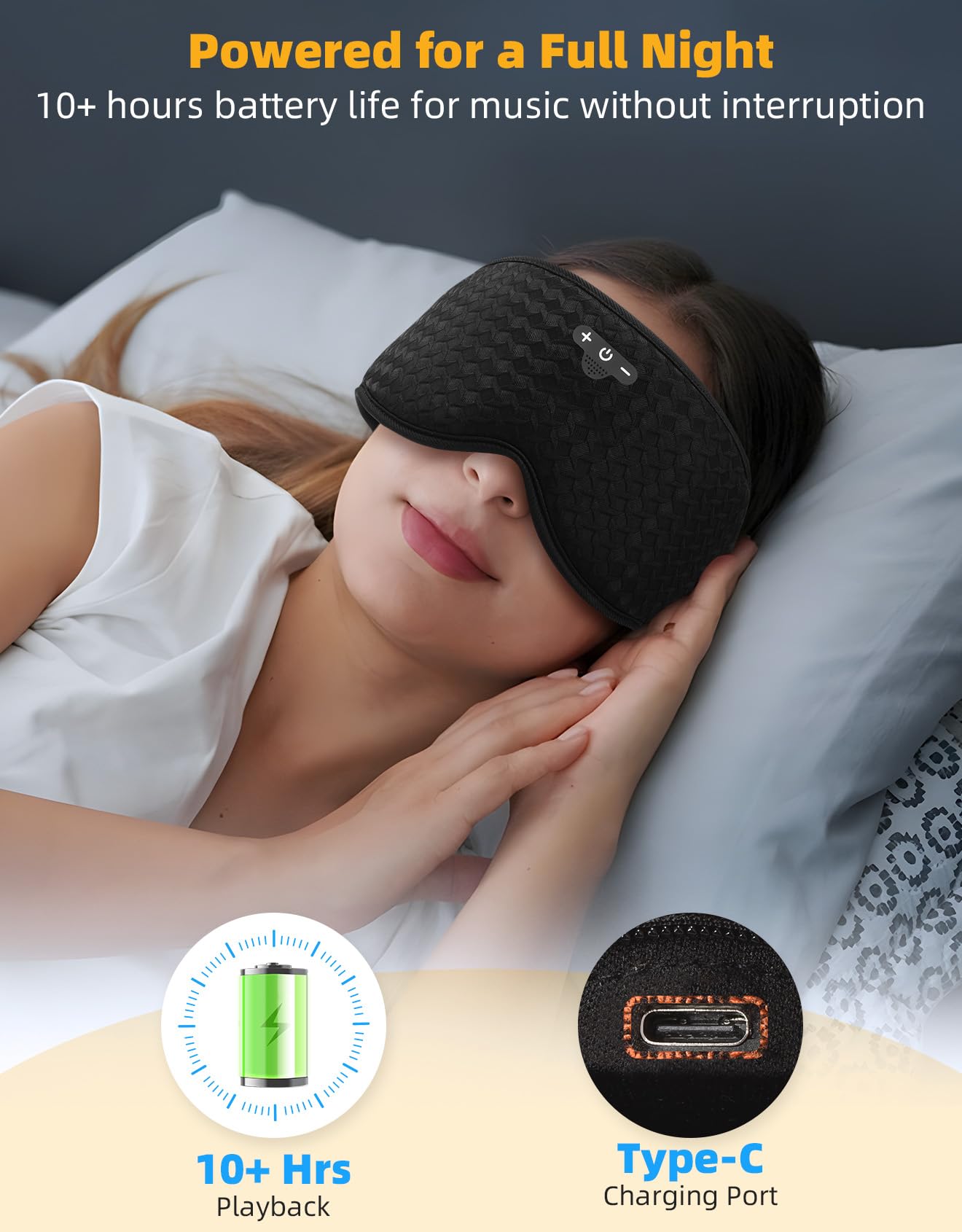 Batterie jusqu'à 10 heures pour une écoute prolongée.