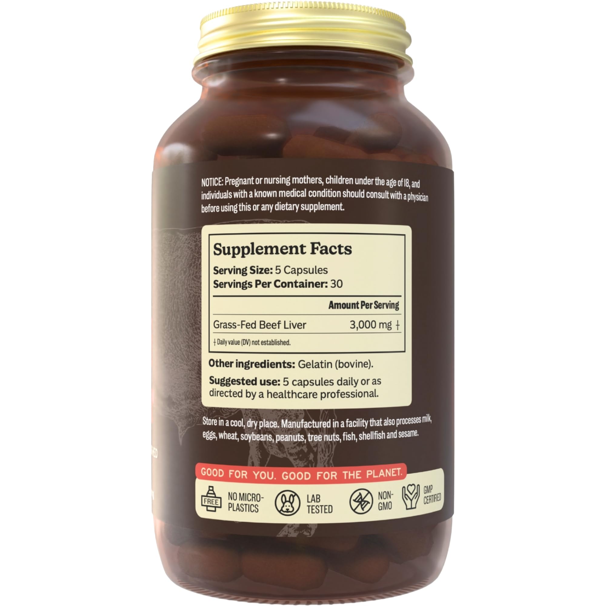 Capsules MK Supplements Foie de Bœuf Séché — format pratique pour utilisation journalière.