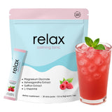 MKSUVGQ Relax: poudre baies-ananas prête à mélanger, goût fruité et détente possible.