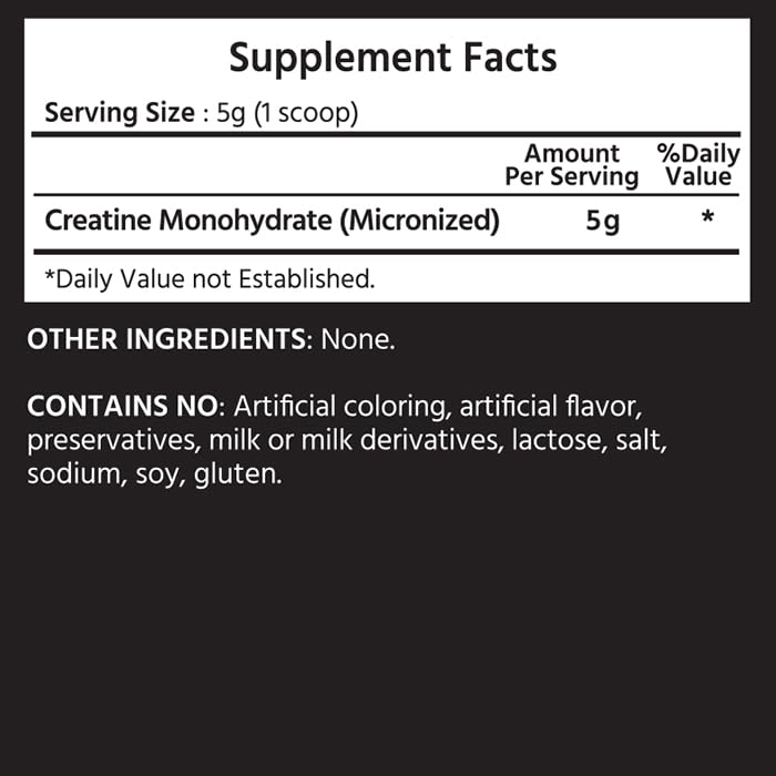 ML Naturals Créatine 200 mesh se mélange facilement pour votre routine d'entraînement.
