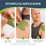 Patch MLAB FlexiShoulder sans odeur forte pour confort discret.
