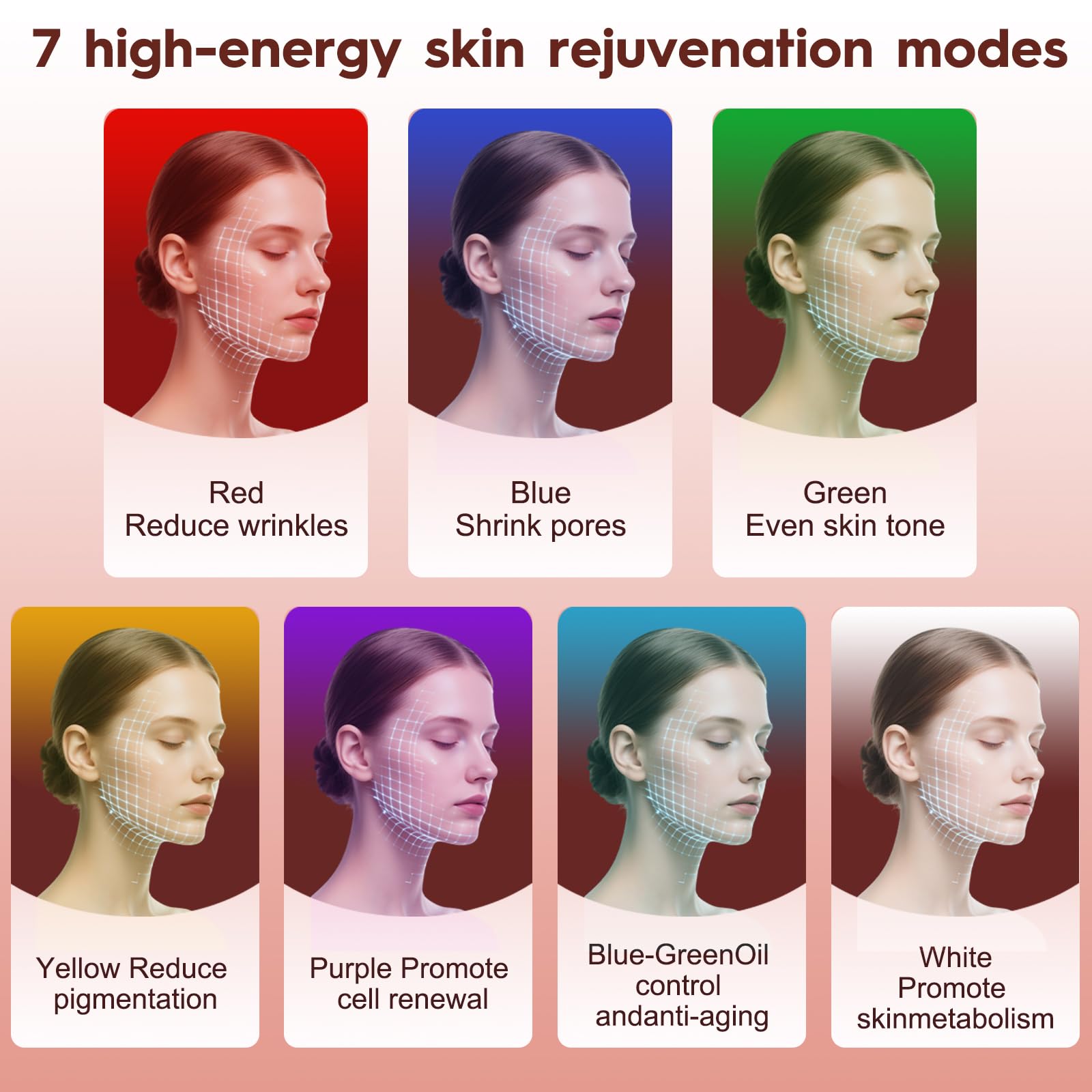 MLriyl masque lumière verte – réduction des rougeurs et uniformisation