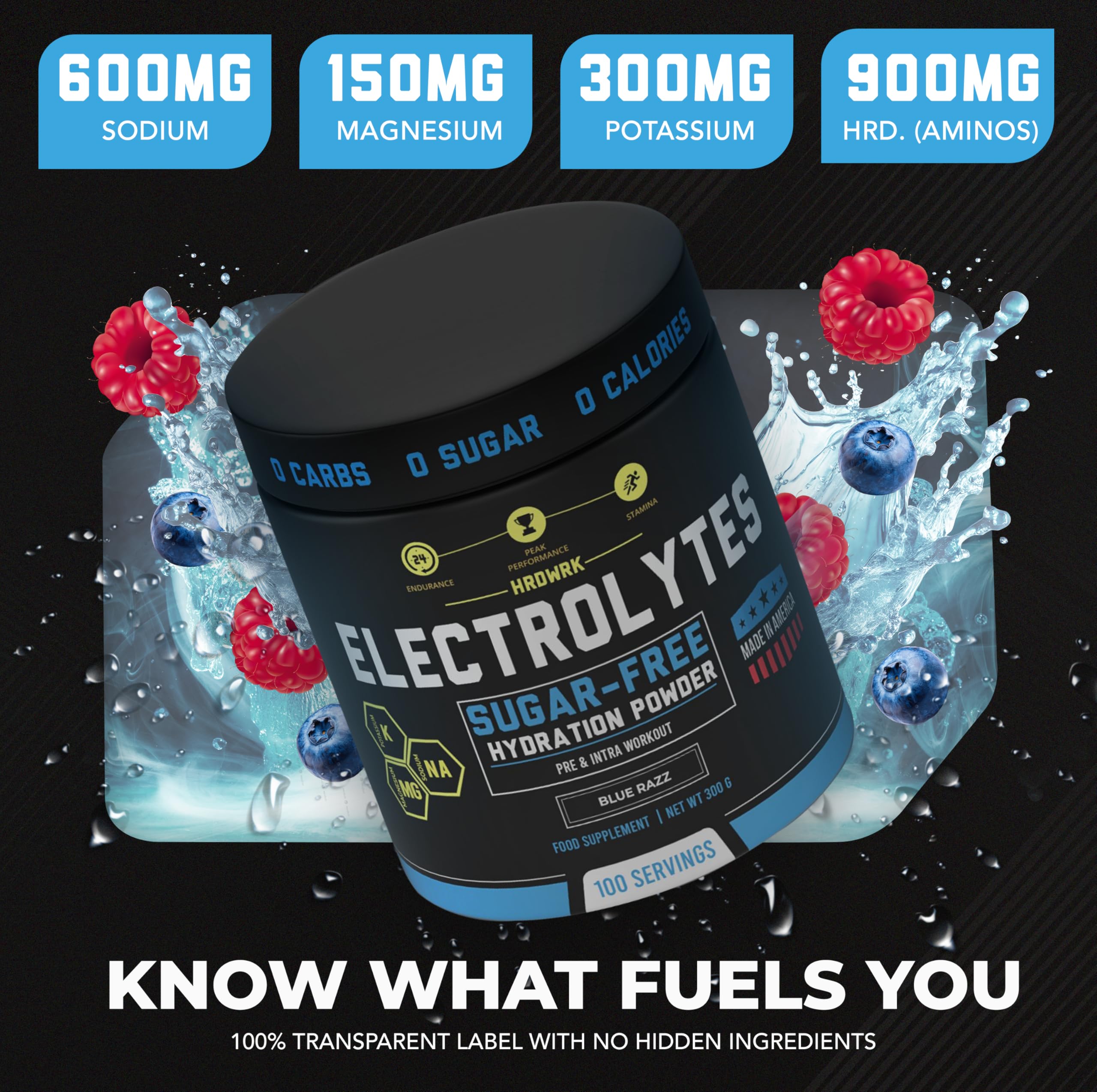 HRDWRK MMA Nutrition – emballage sans sucre idéal pour régimes keto.