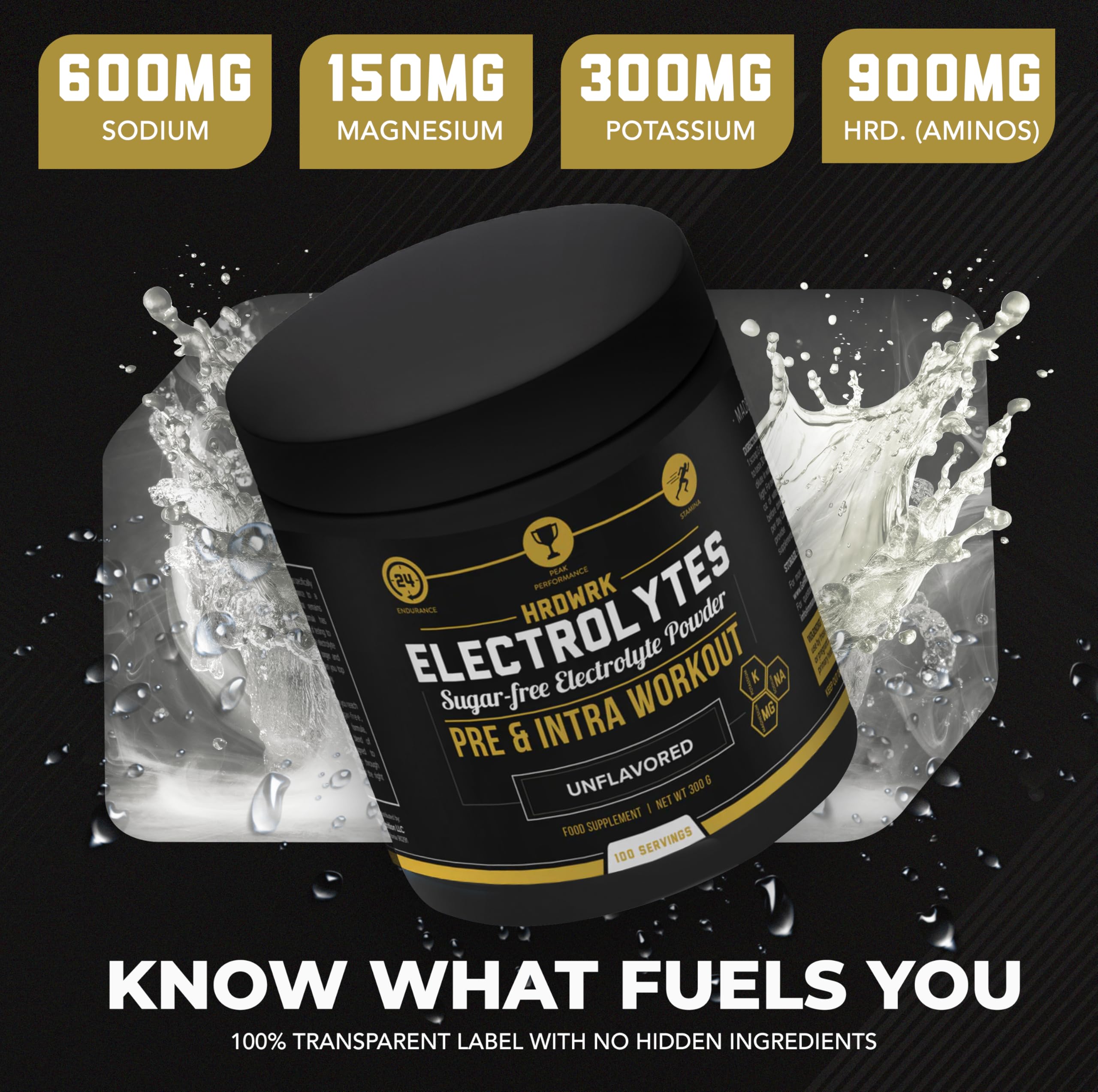 MMA Nutrition HRDWRK minéraux essentiels pour l'équilibre électrolytique