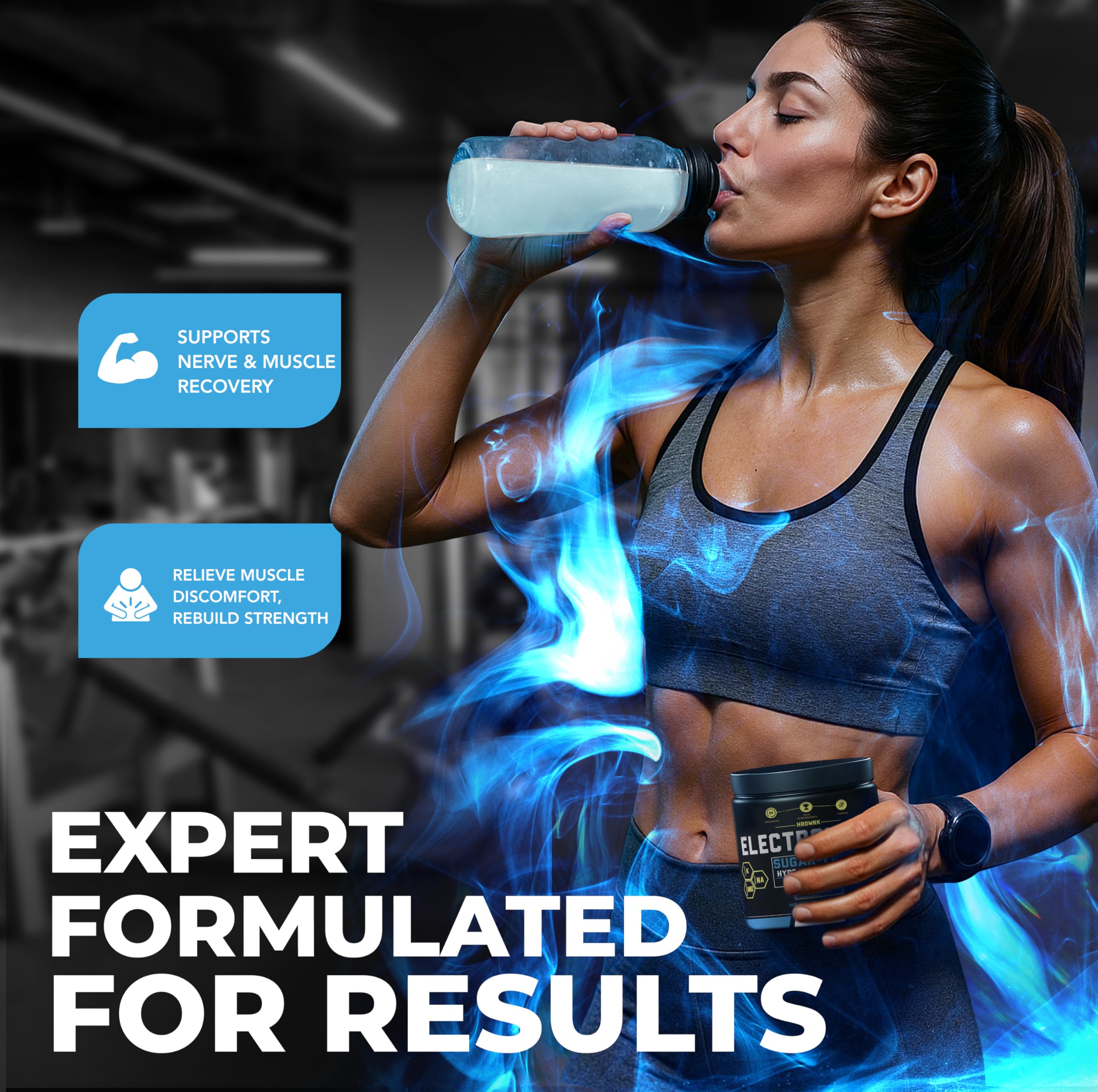 HRDWRK MMA Nutrition – visuel sans sucre adapté au régime keto.