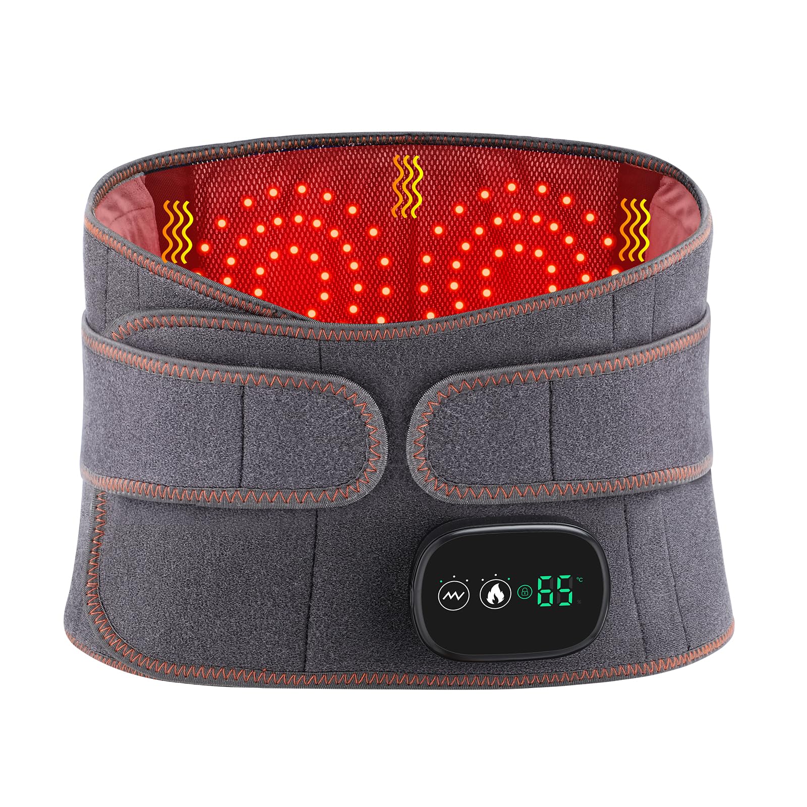 MOAJAZA Ceinture dos chaud sans fil pour chaleur continue en tout lieu.
