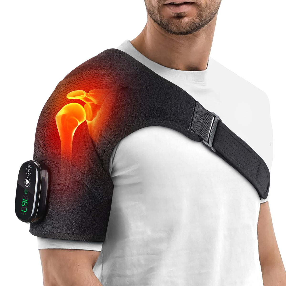 MOAJAZA épaule chauffante sans fil pour usage mobile et confort.