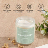 MOASITN Bougie douceur eucalyptus lavande, ambiance cosy pour soirée.
