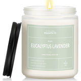 Bougie MOASITN Eucalyptus Lavande 9oz, ambiance apaisante durable pour votre salon.