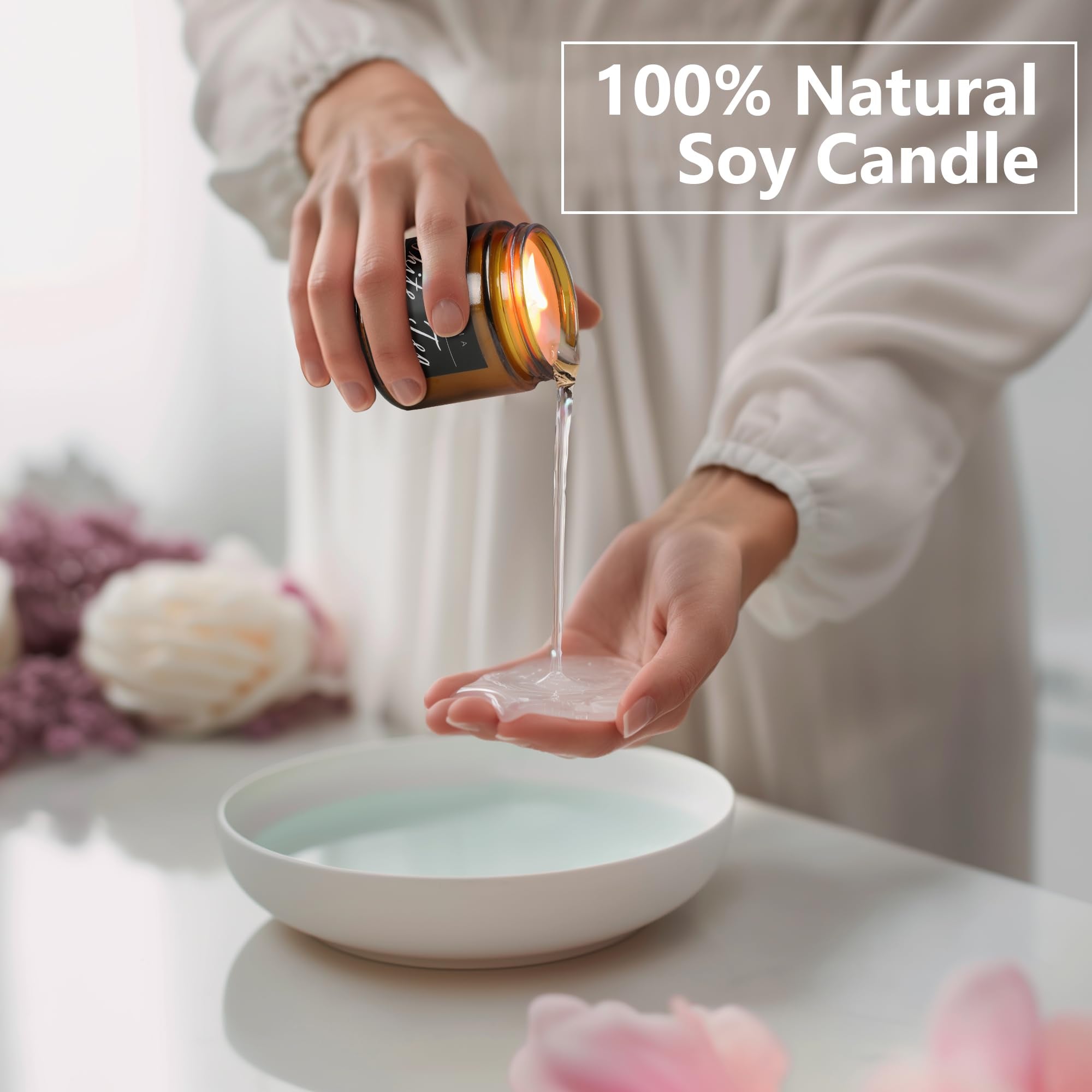 MOASITN Bougie ambiance spa : idéale pour sommeil, méditation et détente.