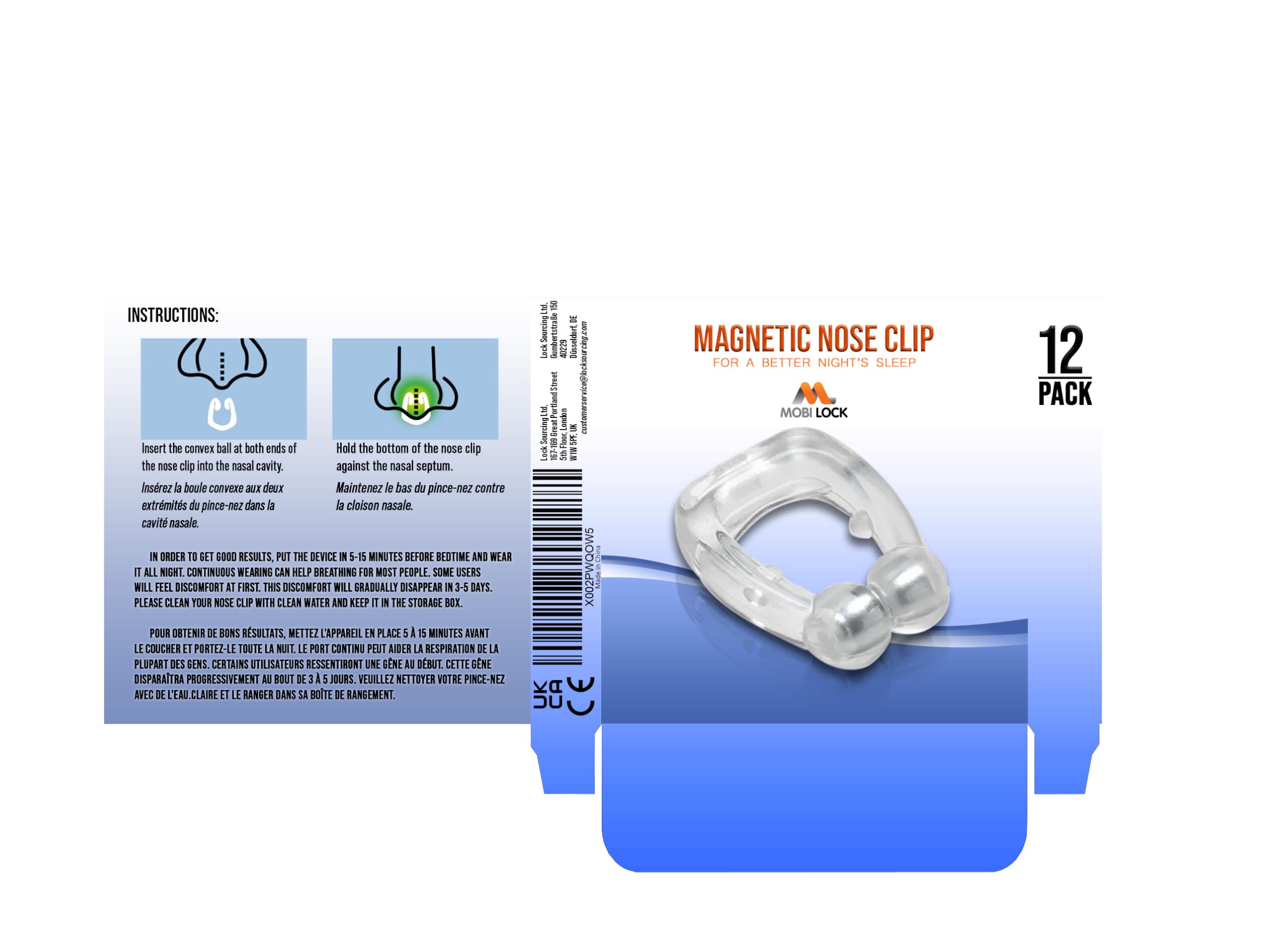 Pack 12 clips Mobi Lock pour nuits reposantes et pratiques