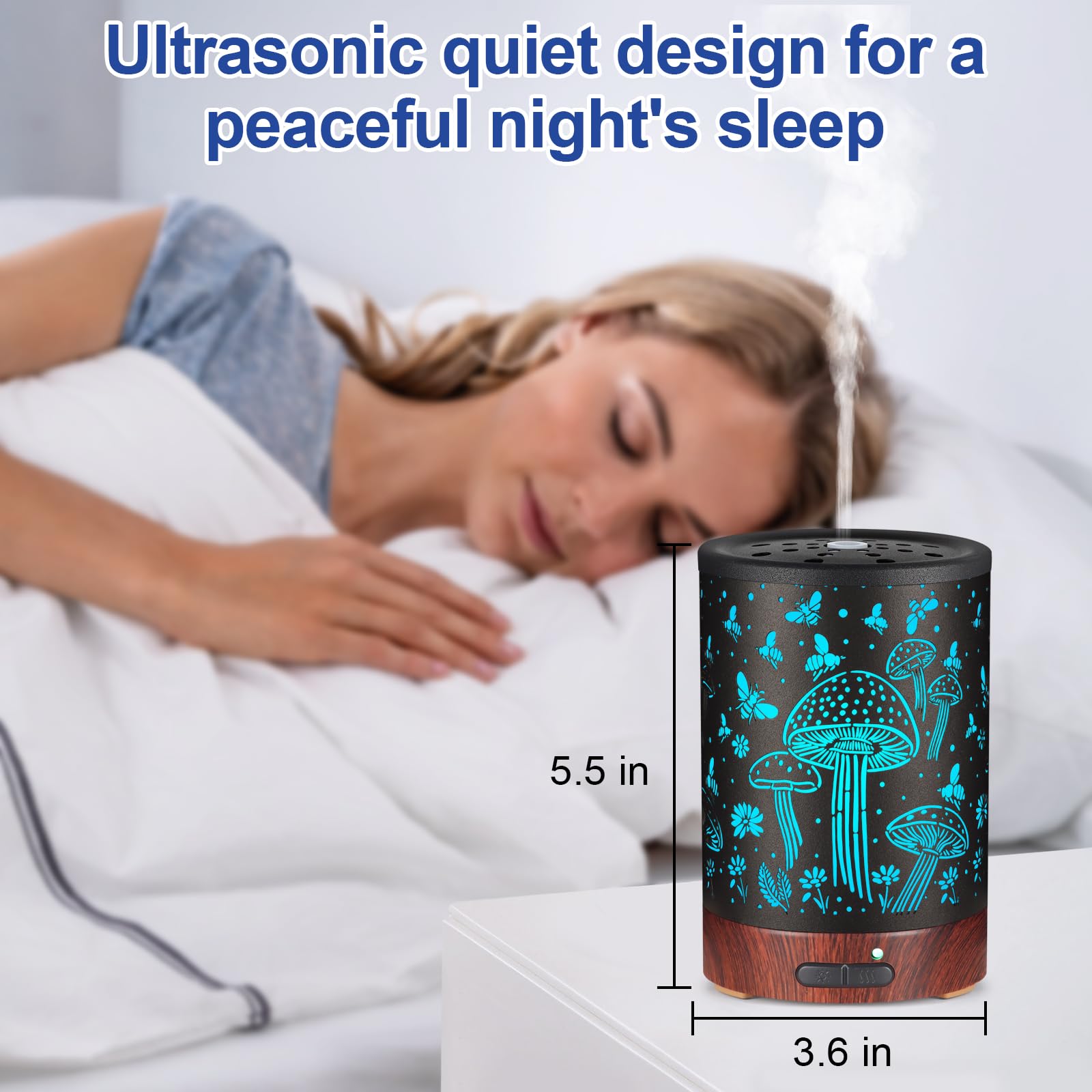Mocosa diffuseur LED ambiance nocturne, lumière douce et changeante