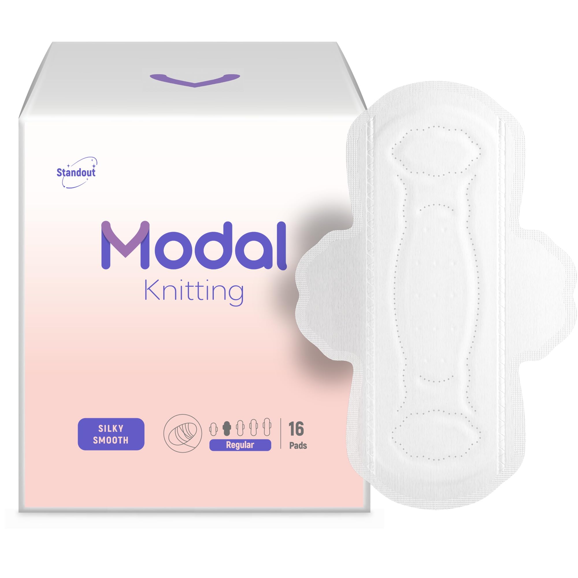 MODAL pads avec soie et modal; ailes intégrées pour une protection légère