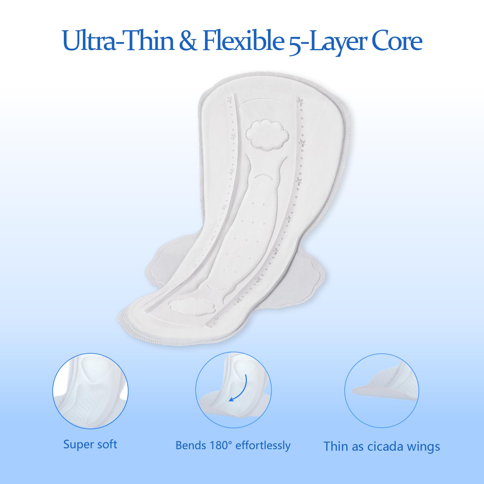 MODAL Pads confort quotidien sans parfum pour une utilisation prolongée.