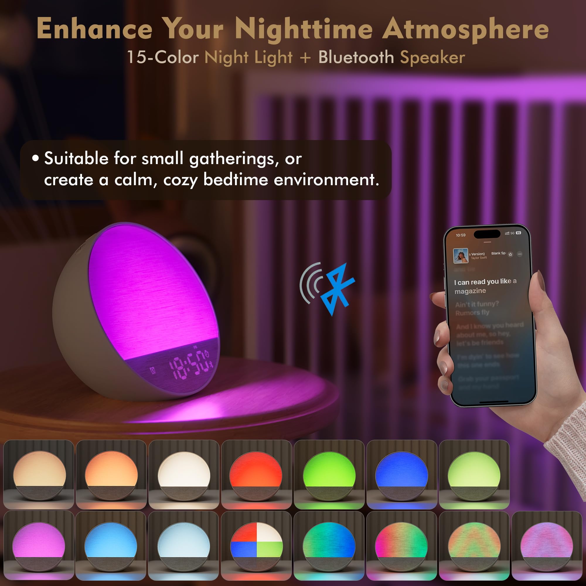 MOFOYEAH Haut-parleur Bluetooth : écouter musique et podcasts sans se lever.