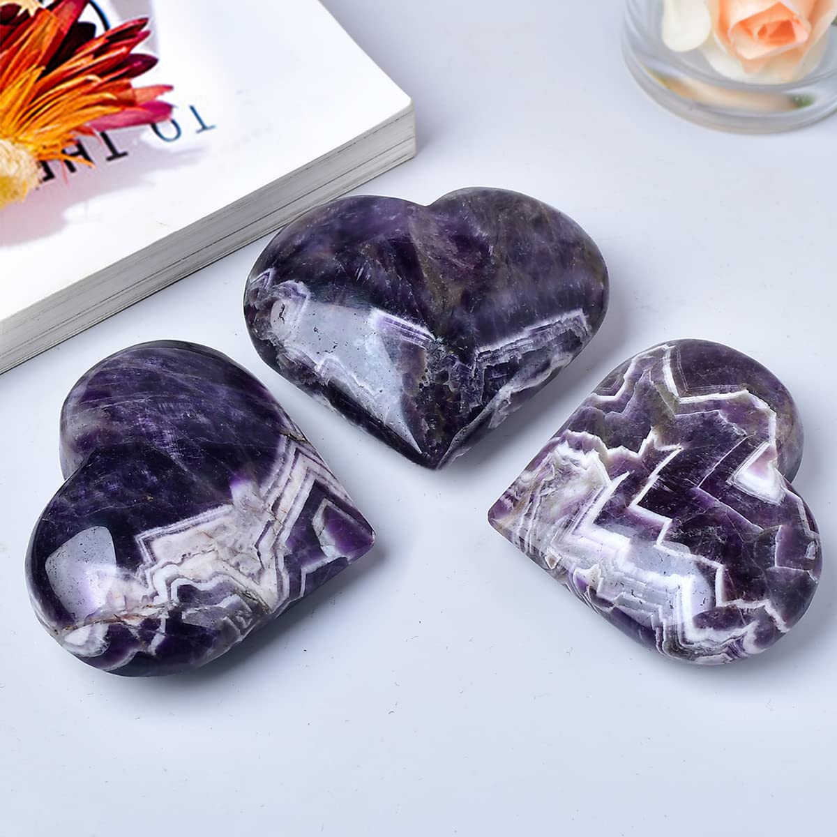 MOGEMT Améthyste Reve Couleur Violette Douce, idéale pour décoration sereine